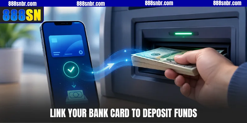 Link your bank card to deposit funds