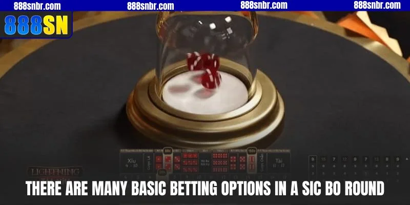 There are many basic betting options in a Sic Bo round